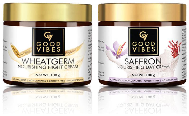 

Good Vibes Saffron Day Cream and Wheatgerm Night Cream Combo (Set of 2)