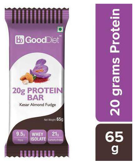 

GoodDiet 20g Protein Bar - Kesar Almond Fudge 65 g