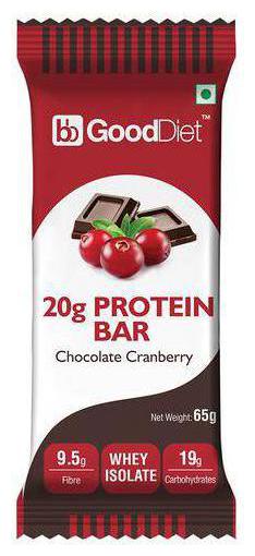

GoodDiet 20g Protein Bar - Chocolate Cranberry 65 g
