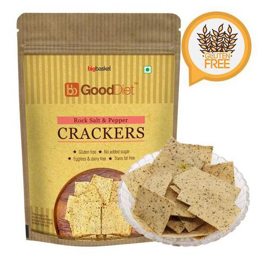

Gooddiet Crackers - Rock Salt Pepper Gluten Free 150 g