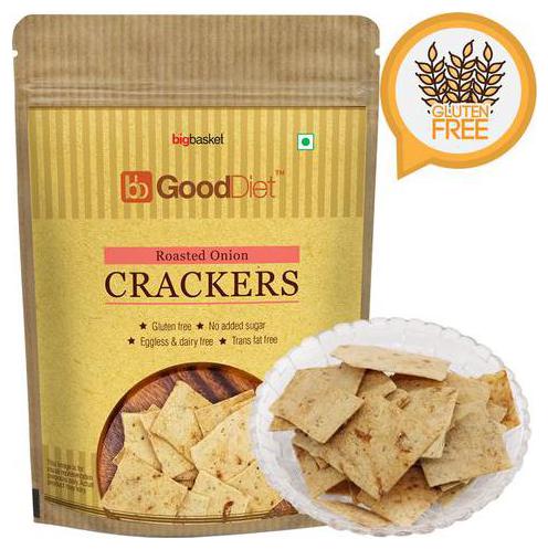 

Gooddiet Crackers - Roasted Onion Crackers Gluten Free 150 g