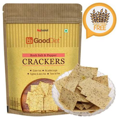 

Gooddiet Crackers - Rock Salt Pepper Gluten Free 150 g
