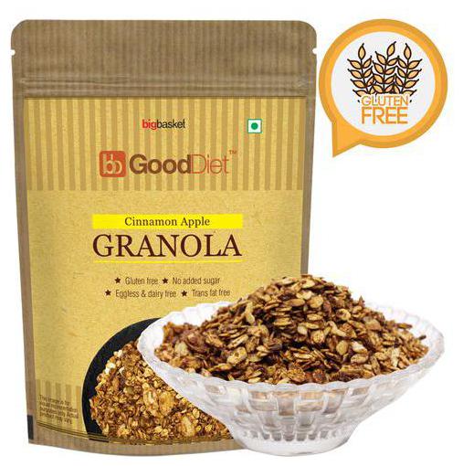 

Gooddiet Granola - Apple Cinnamon Gluten free 250 g