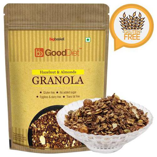 

Gooddiet Granola - Hazelnut Almond Gluten free 250 g