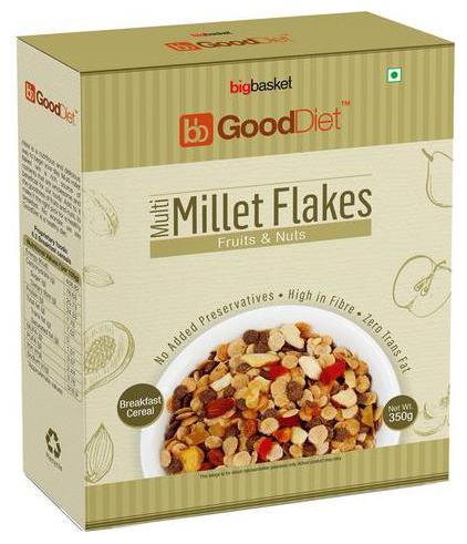

GoodDiet Multi Millet Flakes - With Fruits Nuts 350 g