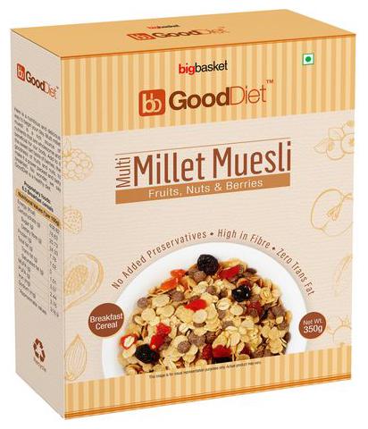 

GoodDiet Multi Millet Muesli - With Fruits Nuts Berries 350 g