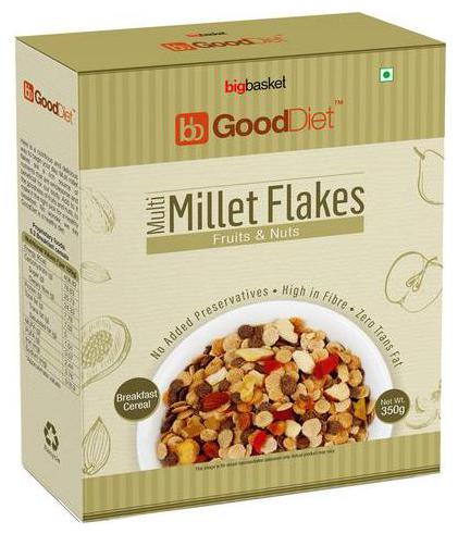 

GoodDiet Multi Millet Flakes - With Fruits Nuts 350 g