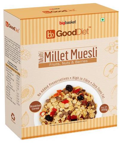 

GoodDiet Multi Millet Muesli - With Fruits Nuts Berries 350 g