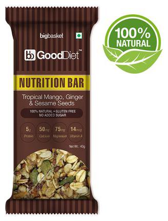 

Gooddiet Nutrition Bar - Tropical Mango Ginger Sesame Seeds 40 g