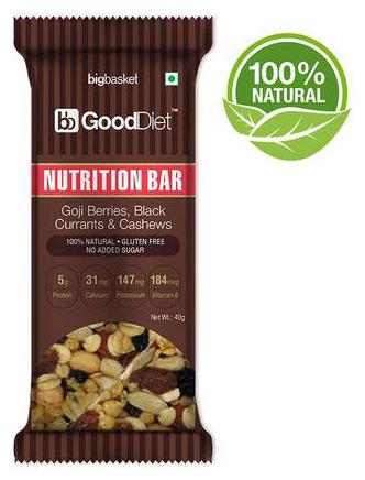 

Gooddiet Nutrition Bar - Gojiberry Blackcurrant Cashews 40 g