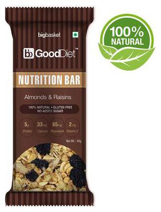 

Gooddiet Nutrition Bar - Almonds Raisins 40 g