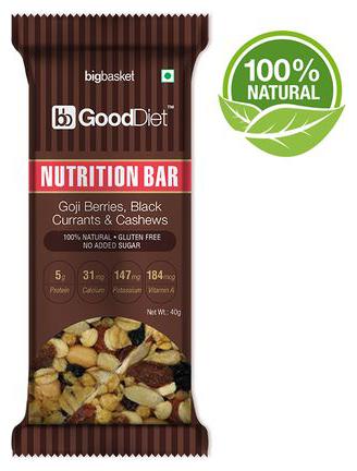 

Gooddiet Nutrition Bar - Gojiberry Blackcurrant Cashews 40 g