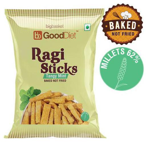 

GoodDiet Ragi Sticks - Tangy Mint 30 g