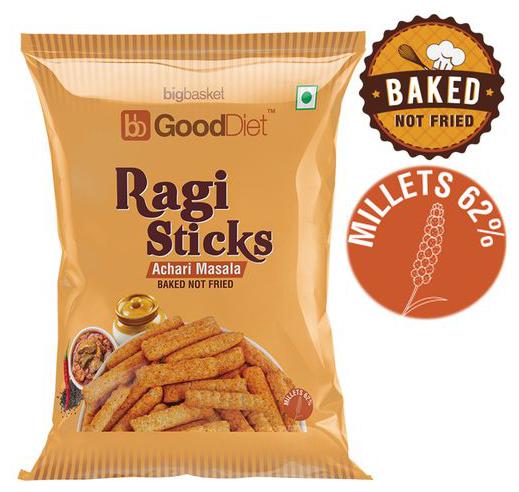 

GoodDiet Ragi Sticks - Achari Masala 30 g