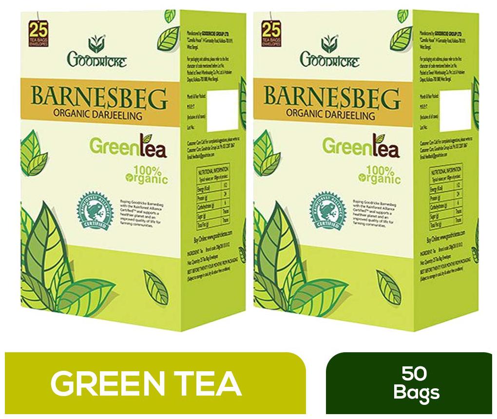 

Goodricke Barnesbeg Organic Darjeeling Green Tea- 25 Tea Bags (Pack of 2)