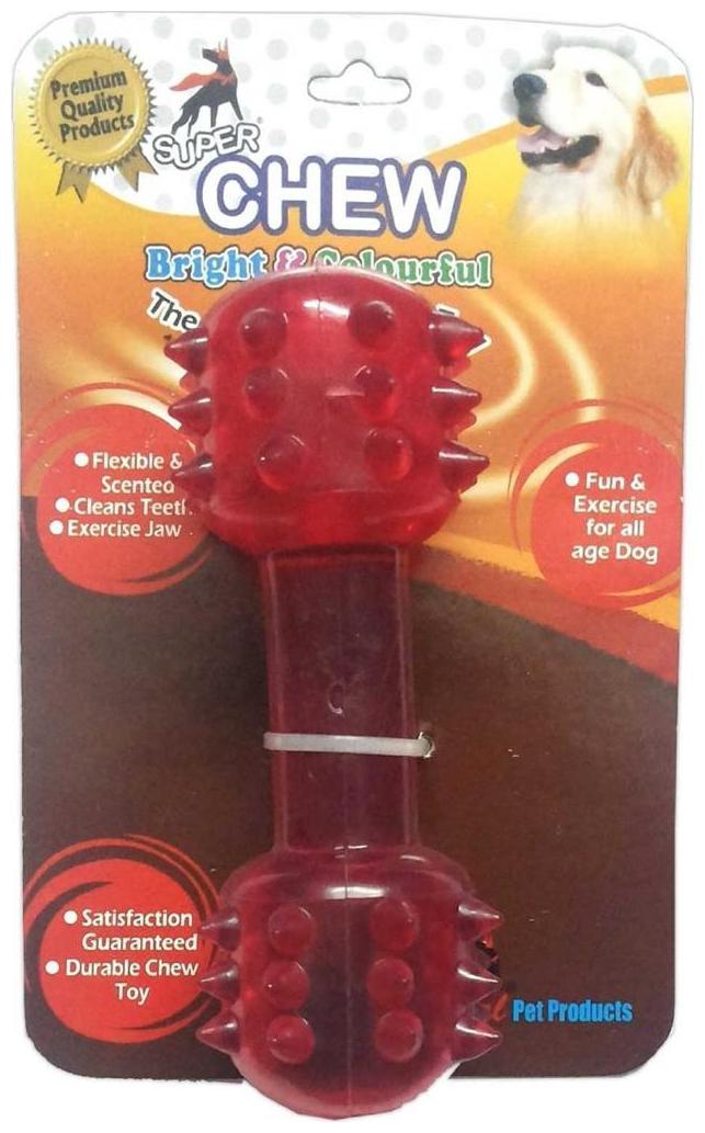 

Goofy Tails Musical Dumbbell Chew Dog Toy (Color May Vary)
