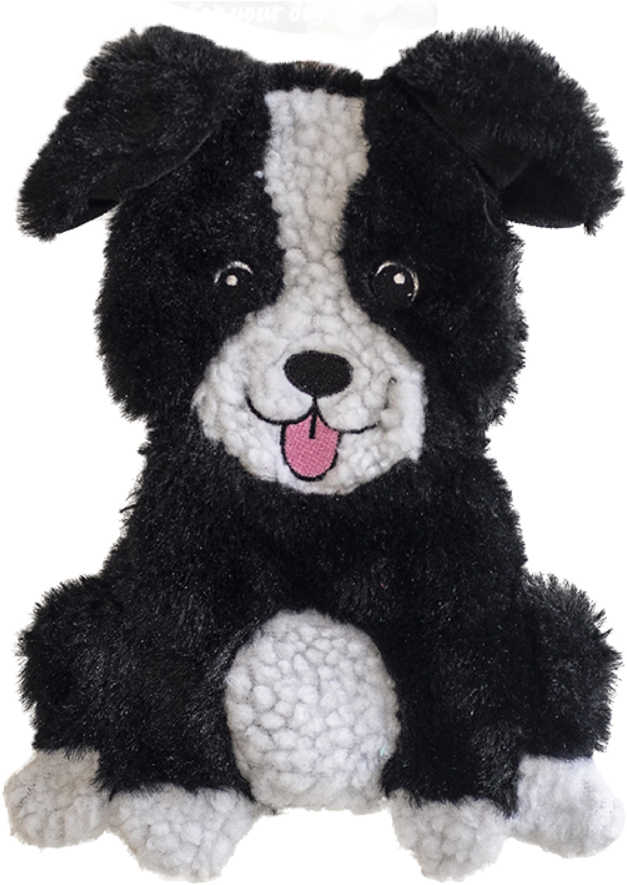 

Goofy Tails Collie Puppy Unstuffed Crinkle Squeaky Plush Toy for Small Medium Dog Breeds (Pack of 1)