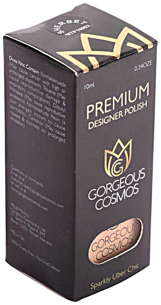 

Gorgeous Cosmos Premium Sherbet Shade Toxic Free Nail Polish 10 ml