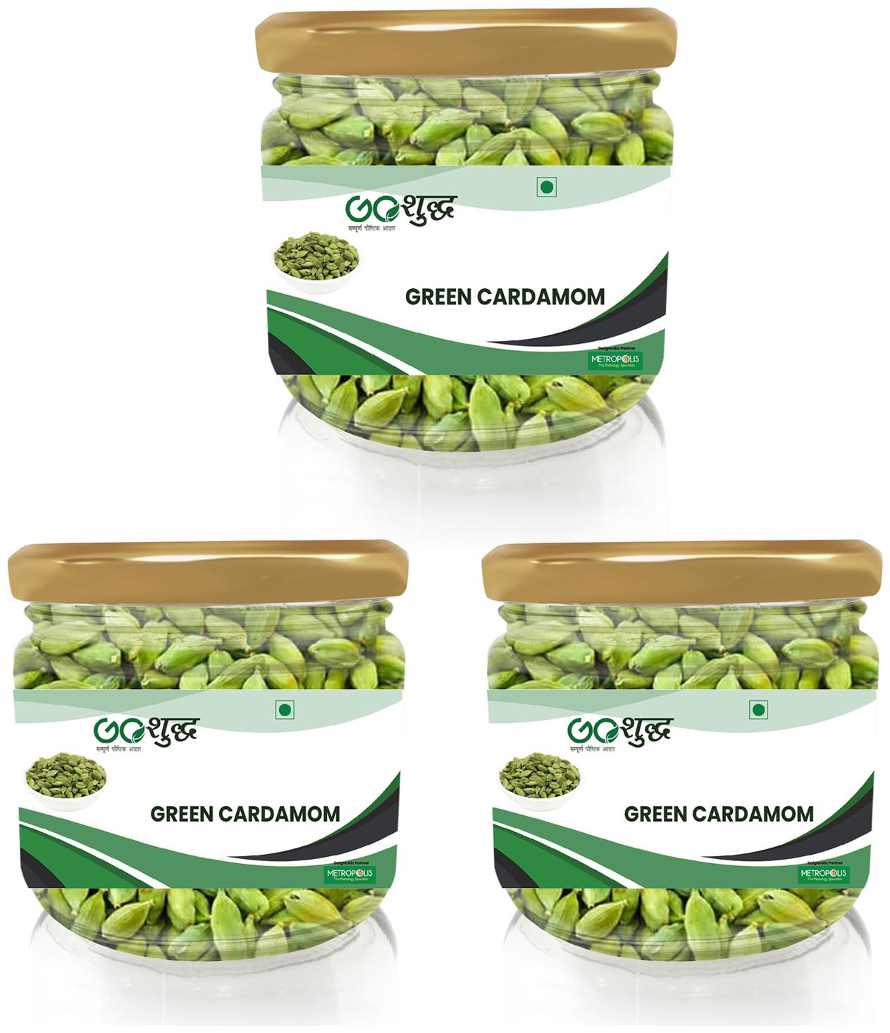 

Goshudh Premium Quality Choti Elaichi (Green Cardamom) Glass Jar Pack 100g (Pack Of 3)