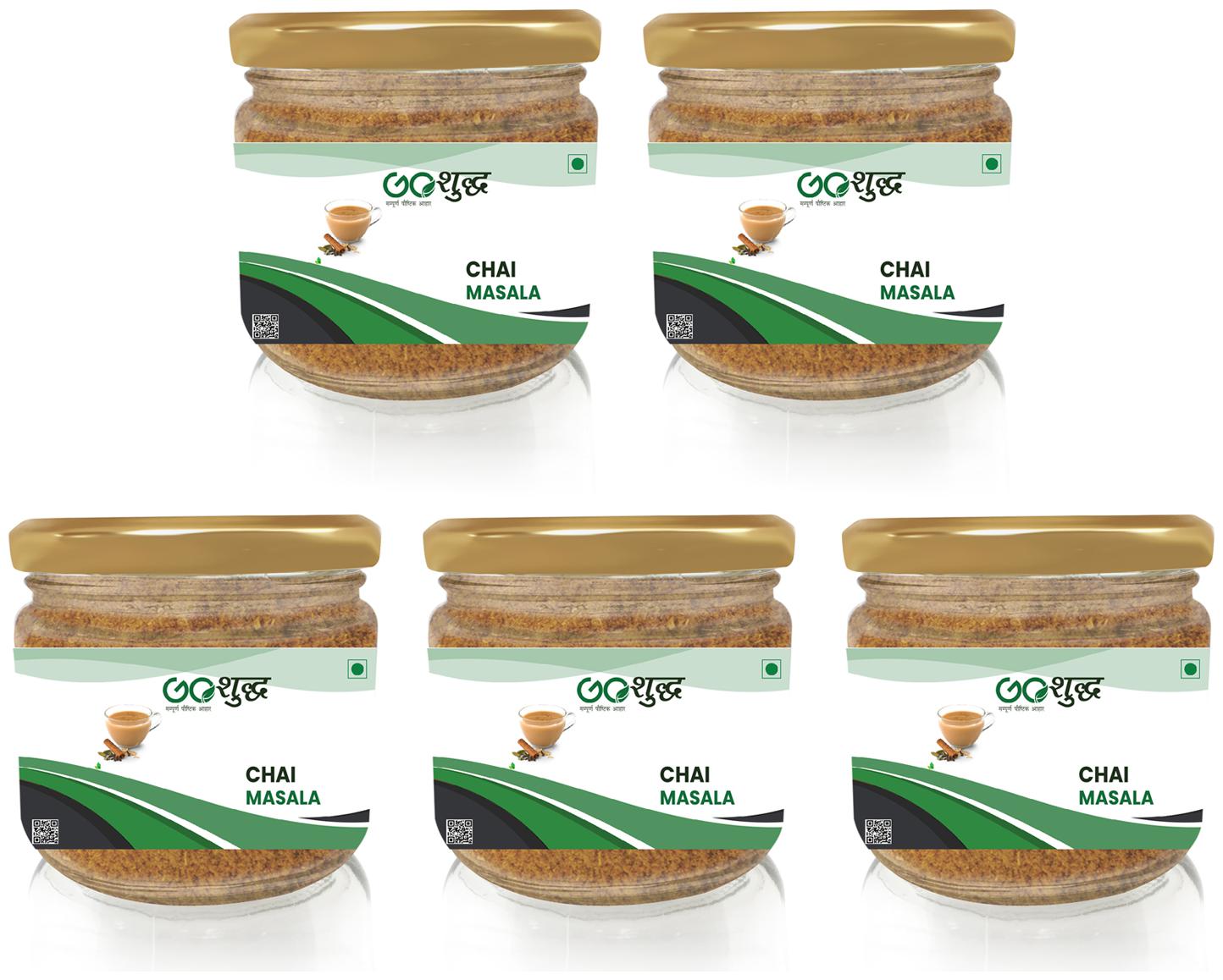 

Goshudh Premium Quality Chai Masala Glass Jar Pack 100g (Pack Of 5)