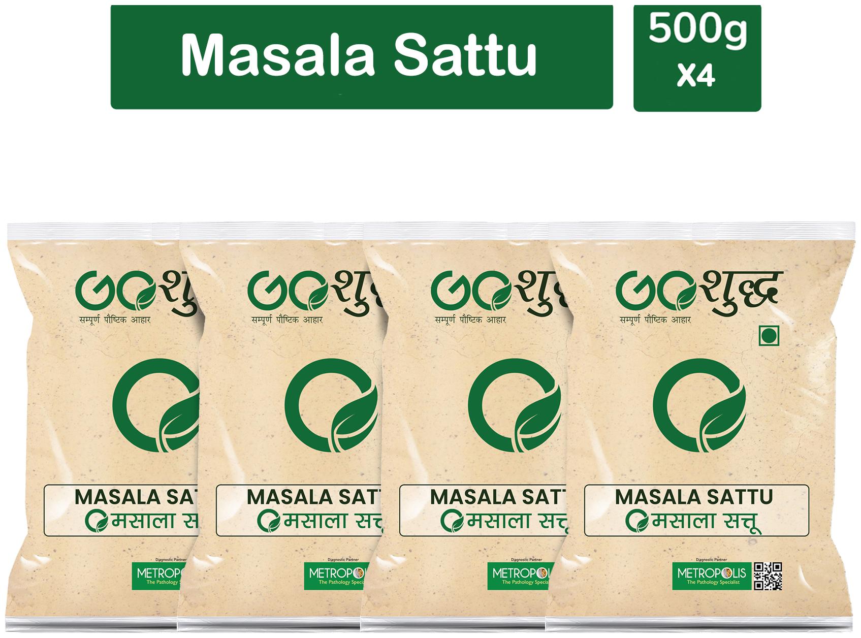 

Goshudh Premium Quality Masala Sattu 500g (Pack Of 4)