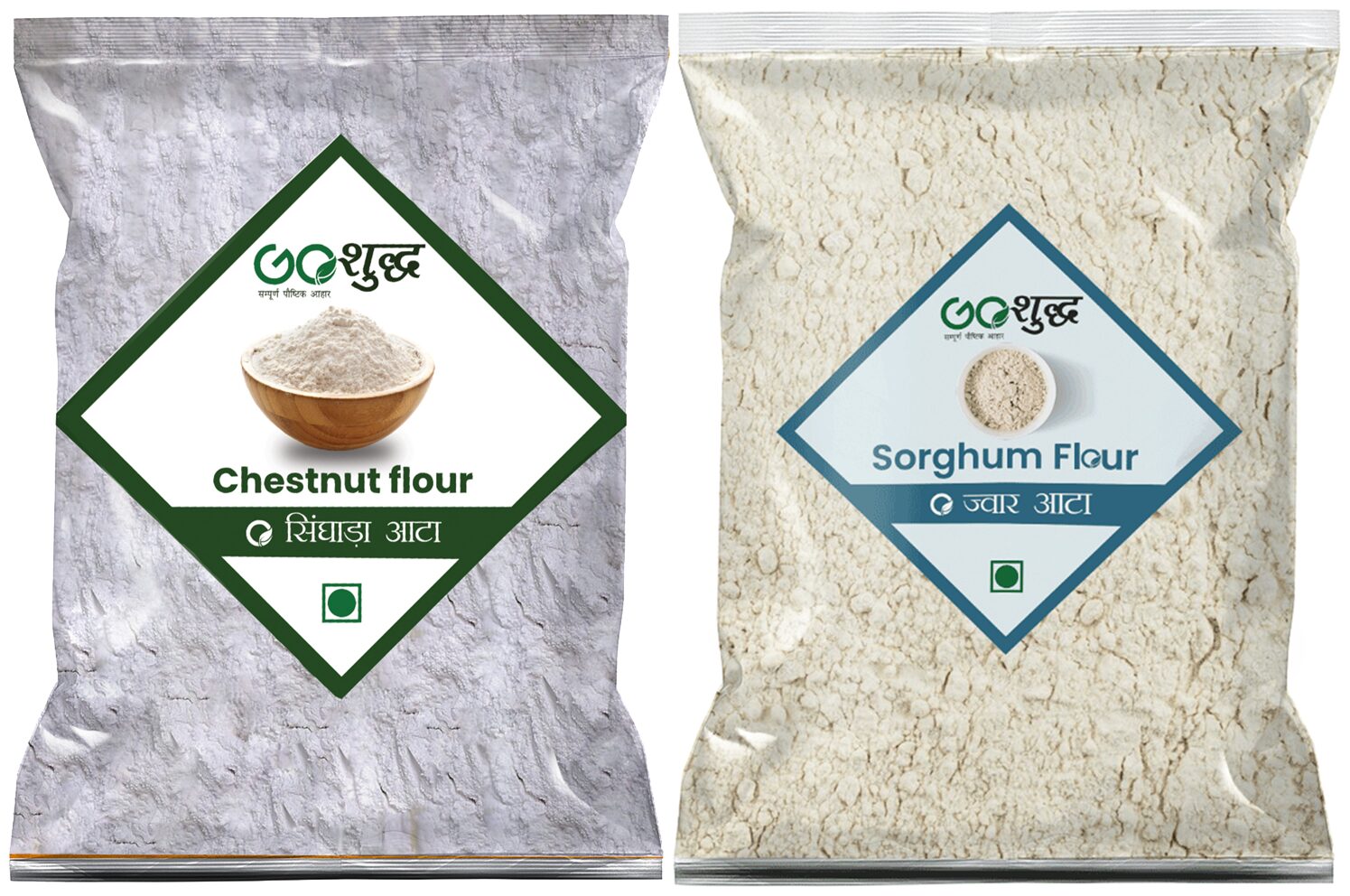 

Goshudh Premium Quality Chestnut Flour Singhada 250 g Sorghum Jowar Atta Flour 500g