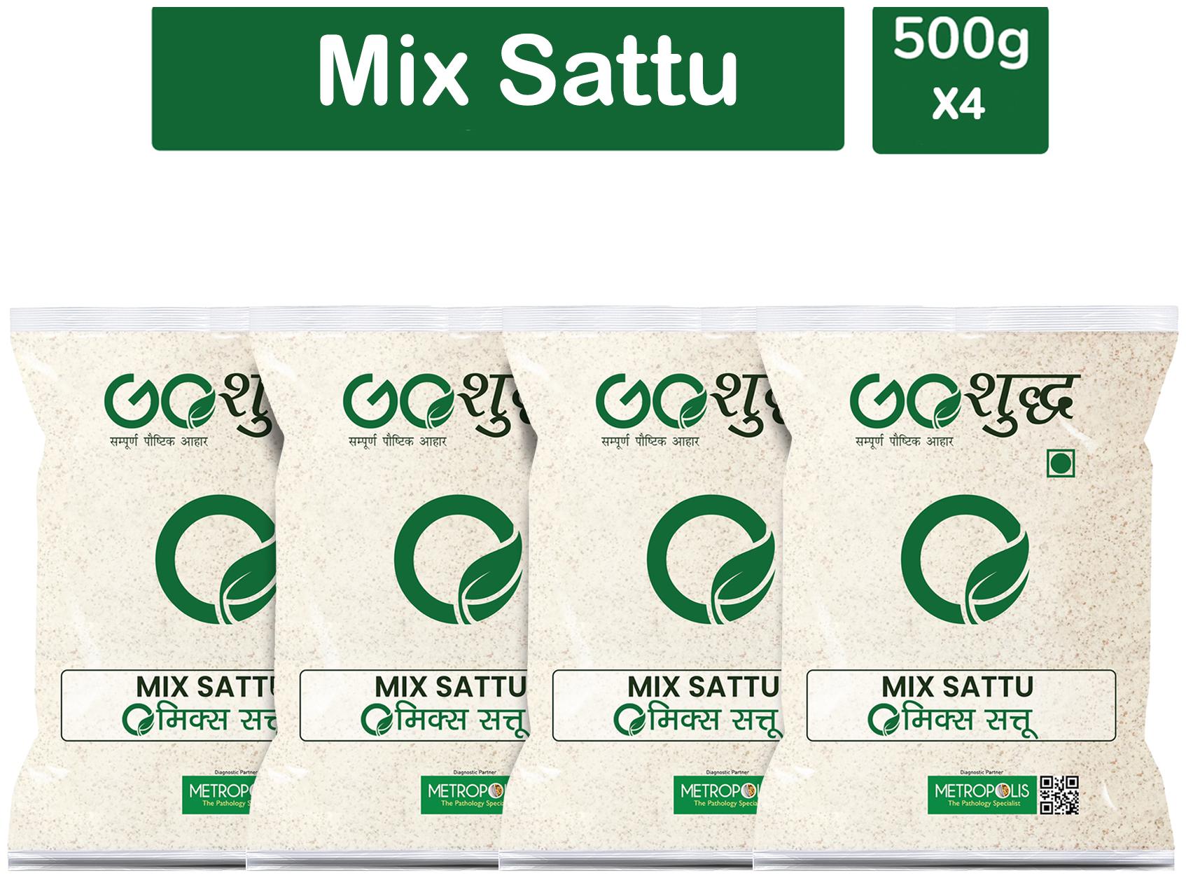 

Goshudh Premium Quality Mix Sattu 500g (Pack Of 4)