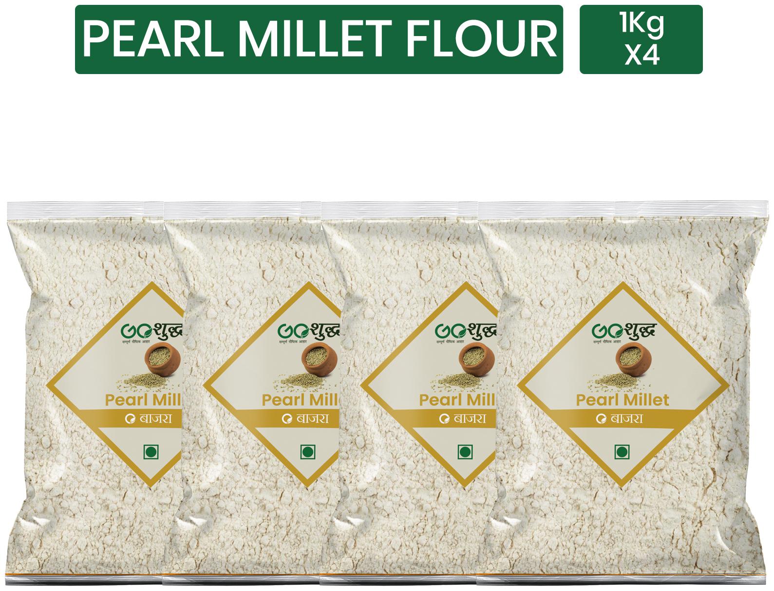 

Goshudh Premium Quality Pearl Millet Flour Bajra Atta 1Kg (Pack of 4)