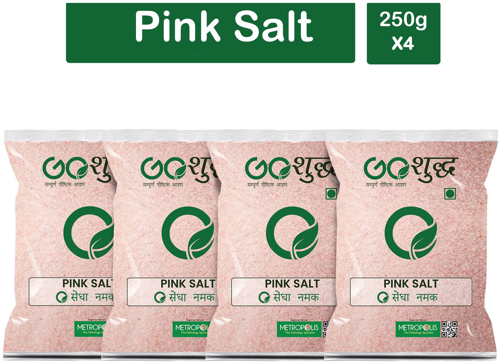 

Goshudh Premium Quality Pink Salt (Sendha Namak)-250 g (Pack Of 4)