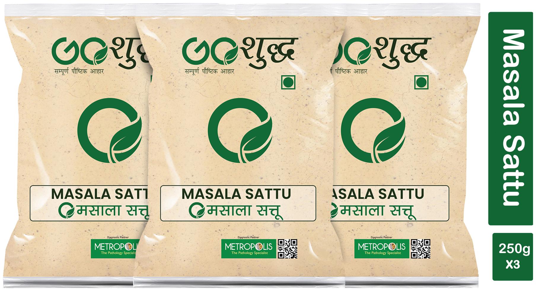 

Goshudh Premium Quality Masala Sattu 250g (Pack Of 3)
