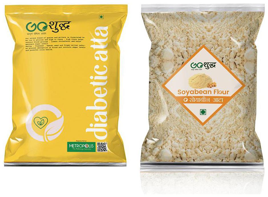 

Goshudh Premium Quality Soya Bean Flour 500g Diabetic Atta Flour 1kg