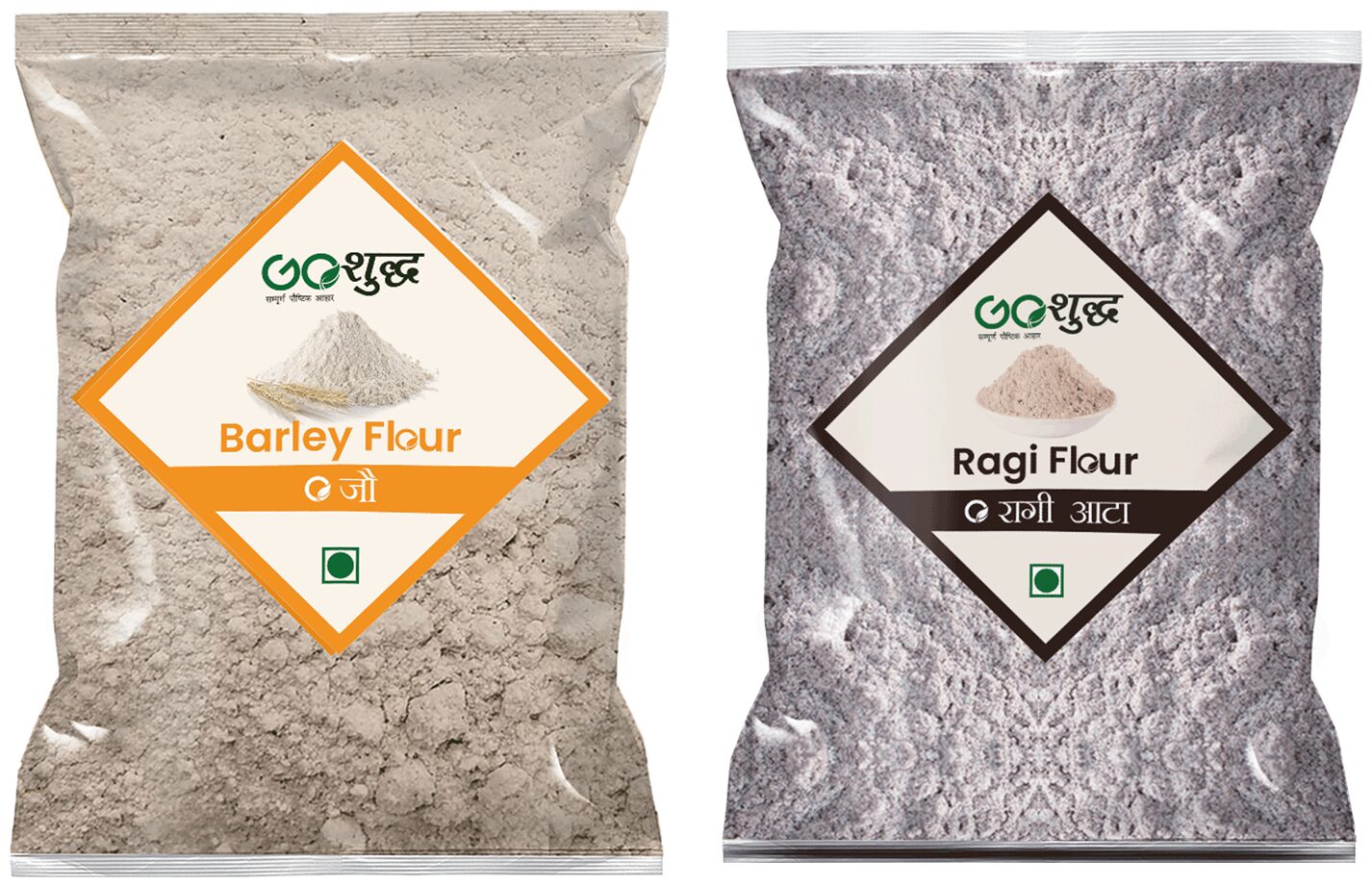 

Goshudh Premium Quality Ragi Atta Flour 500g Barley Atta Flour 1kg (Pack of 2)