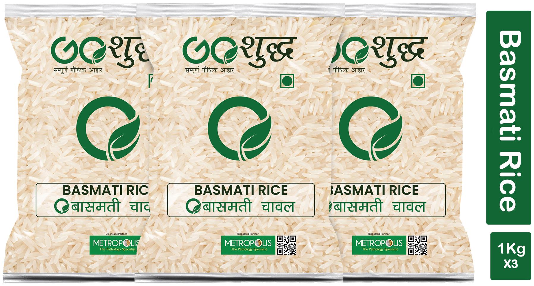

Goshudh Premium Quality Basmati Rice-1 kg (Pack Of 3)