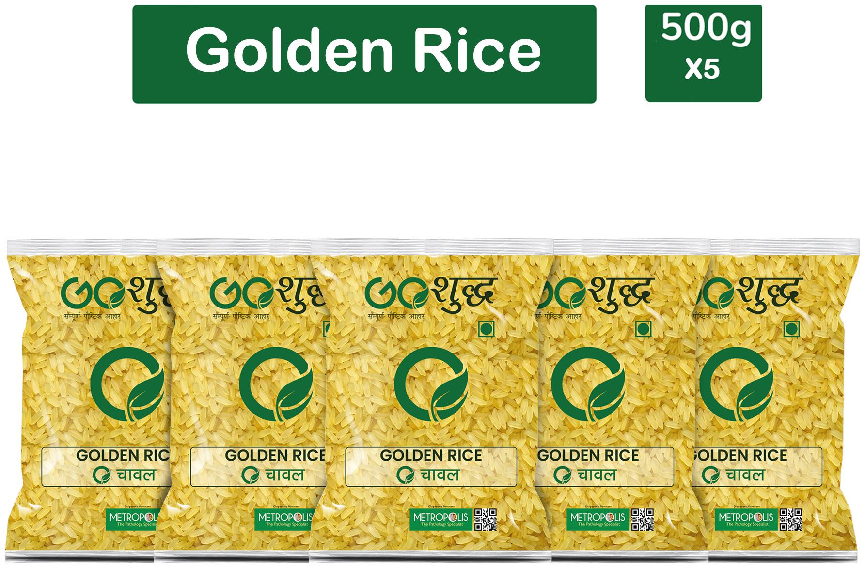 

Goshudh Premium Quality Golden Rice-500 g (Pack Of 5)