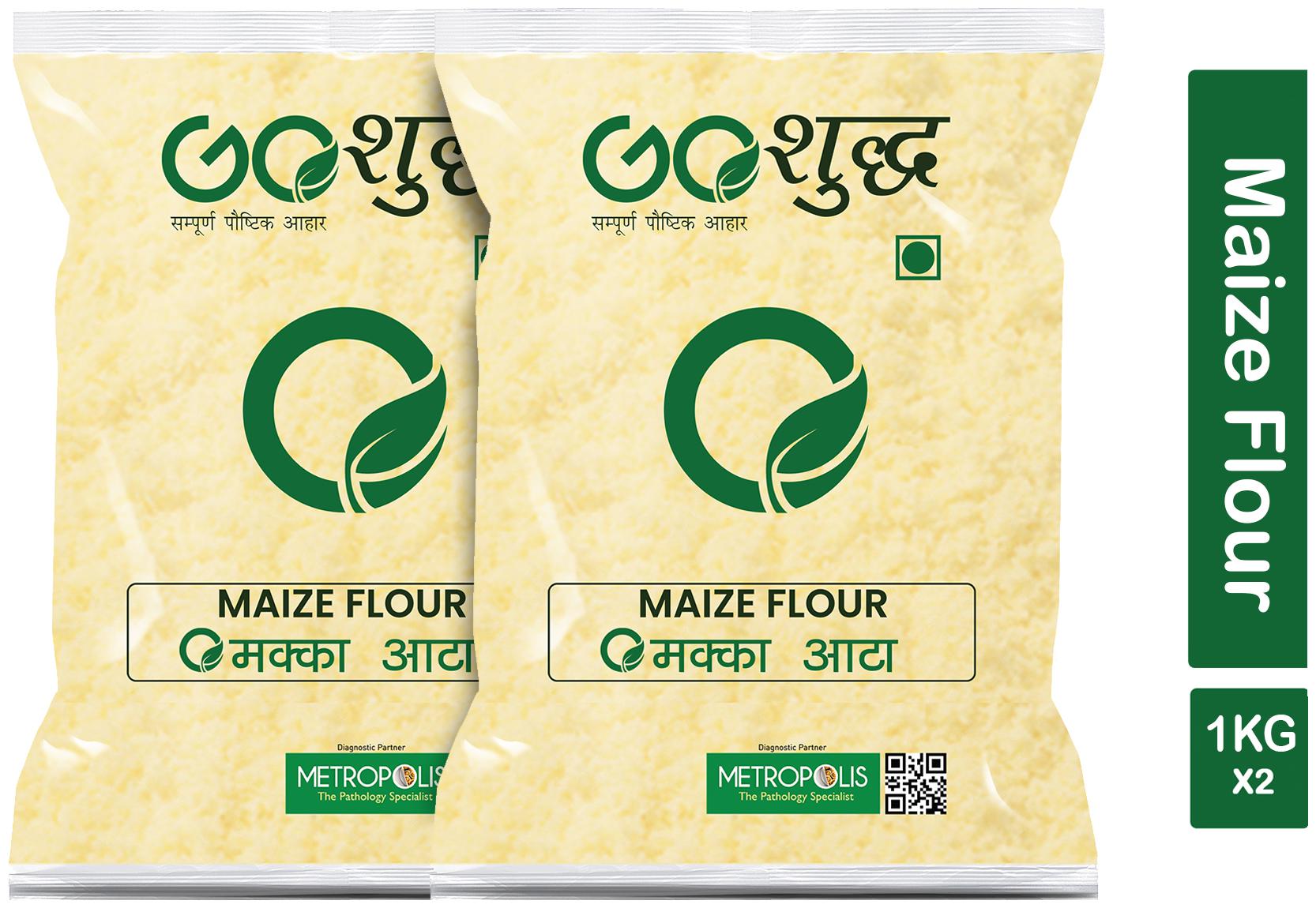 

Goshudh Premium Quality Makka Atta (Maize Flour) 1 kg (Pack Of 2)