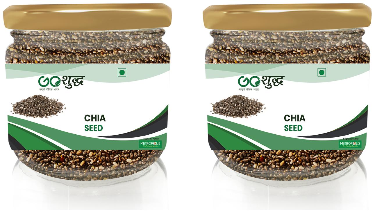 

Goshudh Premium Quality Chia Seeds (Glass Jar Pack) 200g (Pack Of 2)