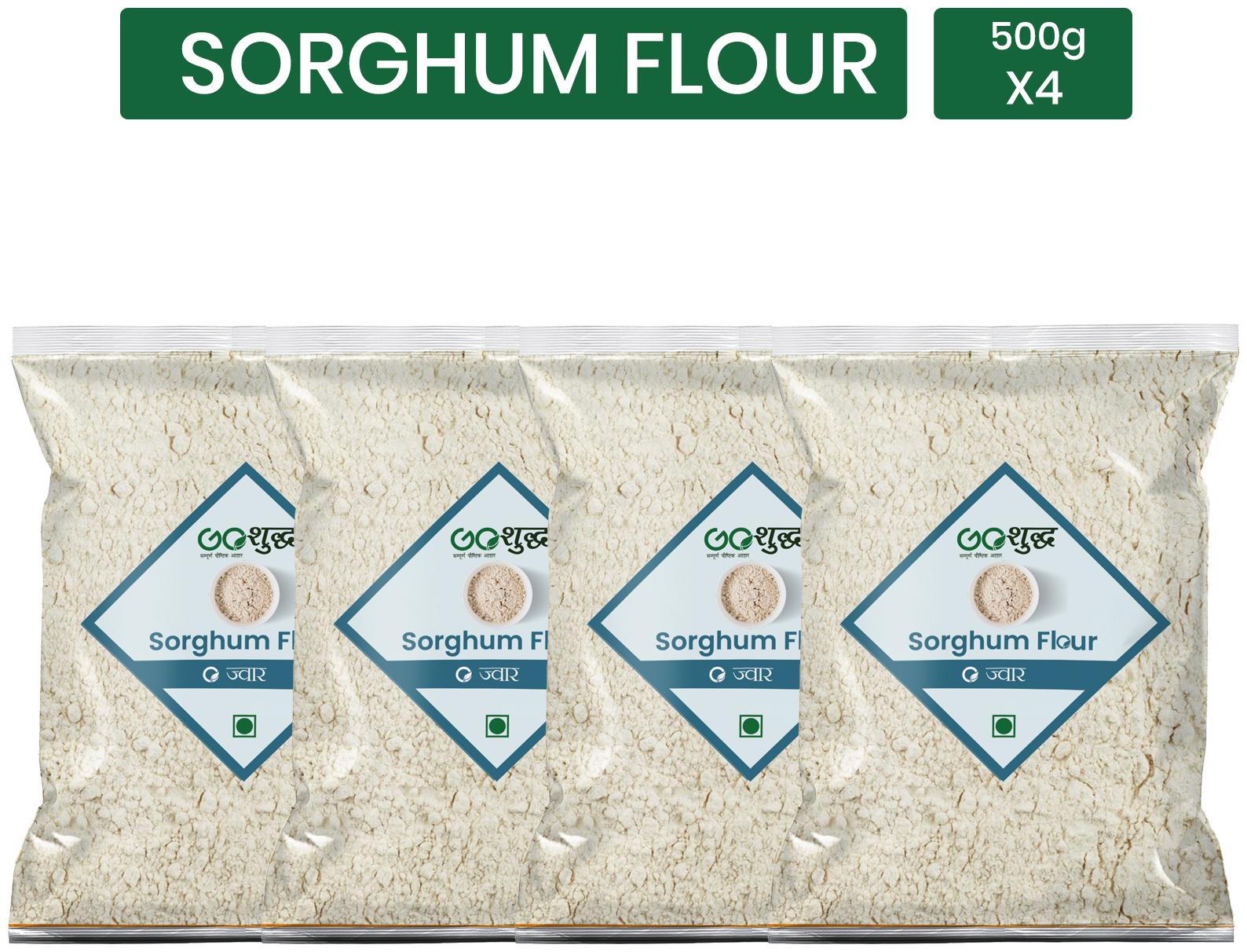 

Goshudh Premium Quality Sorghum Flour Jowar Atta 500g (Pack of 4)
