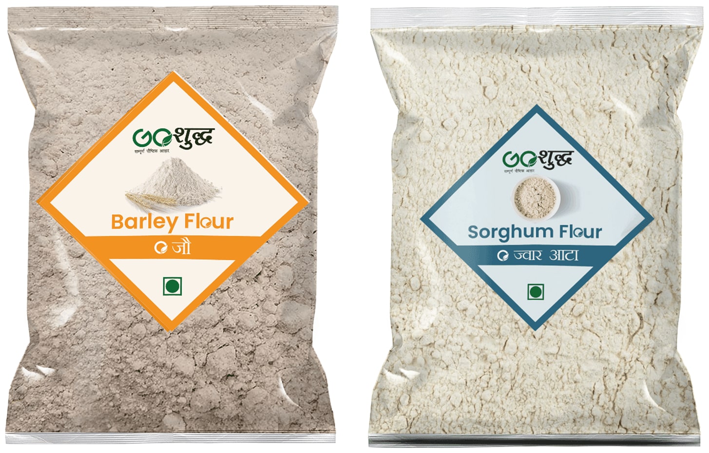 

Goshudh Premium Quality Sorghum Jowar Atta Flour 1kg Barley Atta Flour 1kg (Pack of 2)