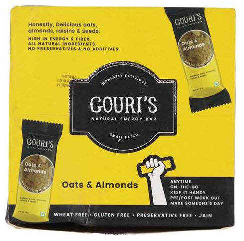 

Gouri s Energy Bar - Oats Almonds Natural 420 g (Pack of 12)