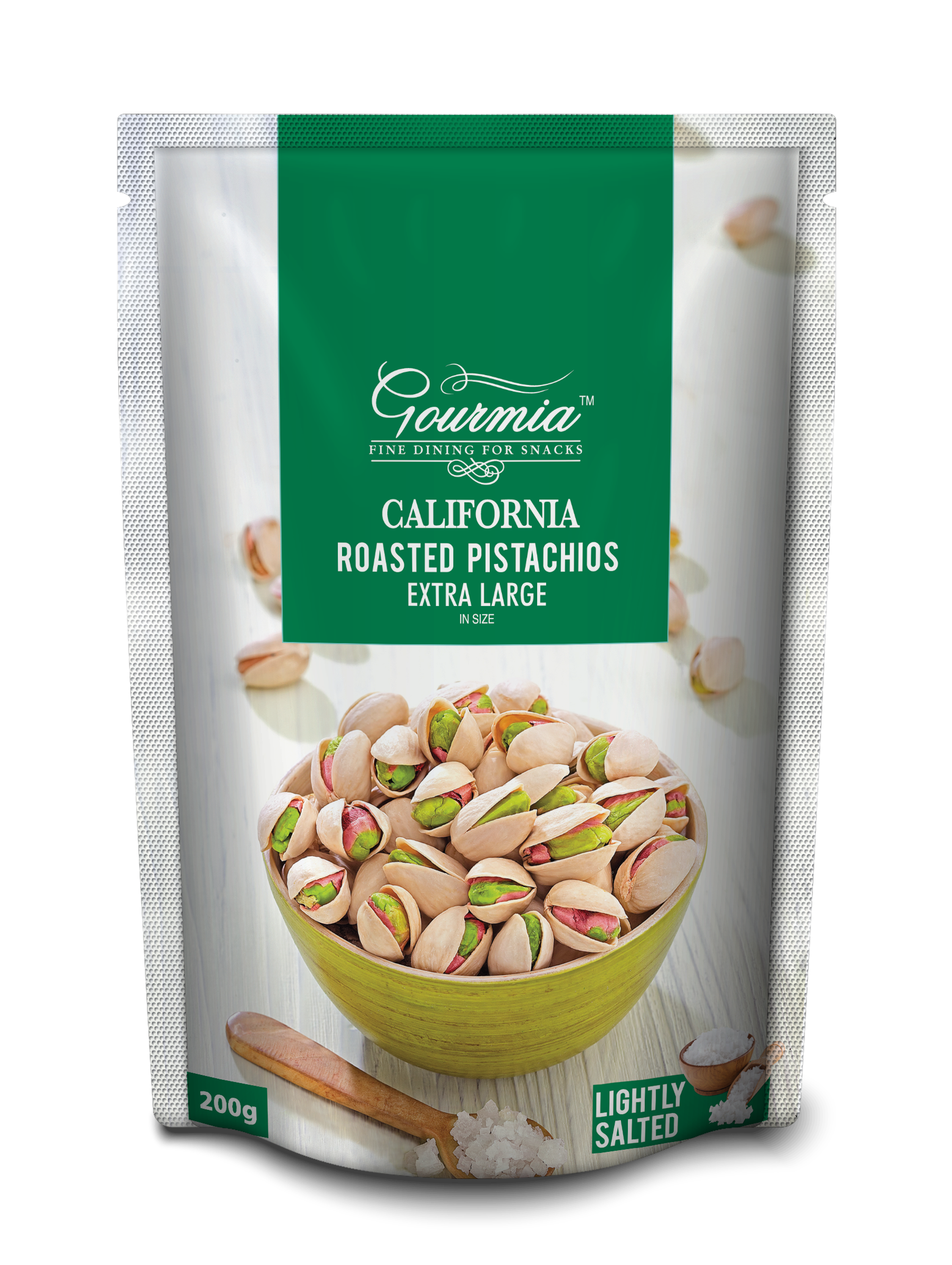 

Gourmia California Roasted Pistachios Extra Large Lightly Salted 200g
