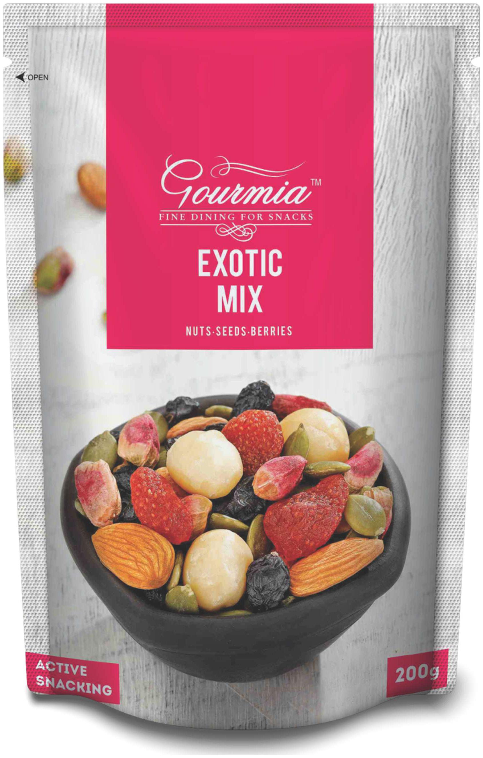 

Gourmia Exotic Mix Nuts-Seeds Berries Active Snacking 200g