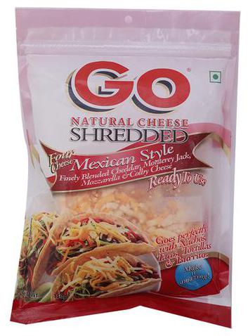 

Gowardhan Go Natural Cheese - Shredded Mexican Style 150 g Pouch
