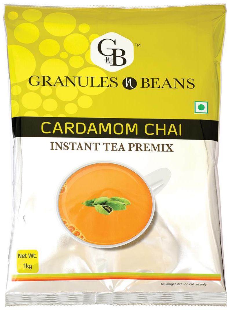 

Granules and Beans Cardamom (Elaichi) Instant Tea Premix - 1 kg Pack