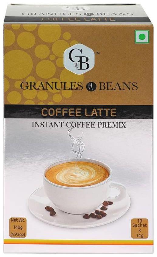 

Granules and Beans Coffee Latte Instant Coffee Premix (10 Sachetx14g 140g)