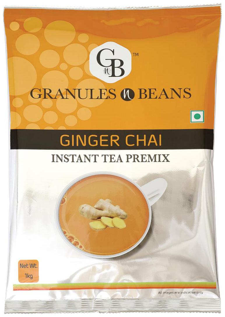 

Granules and Beans Ginger (Adrak) Instant Tea Premix - 1 kg Pack