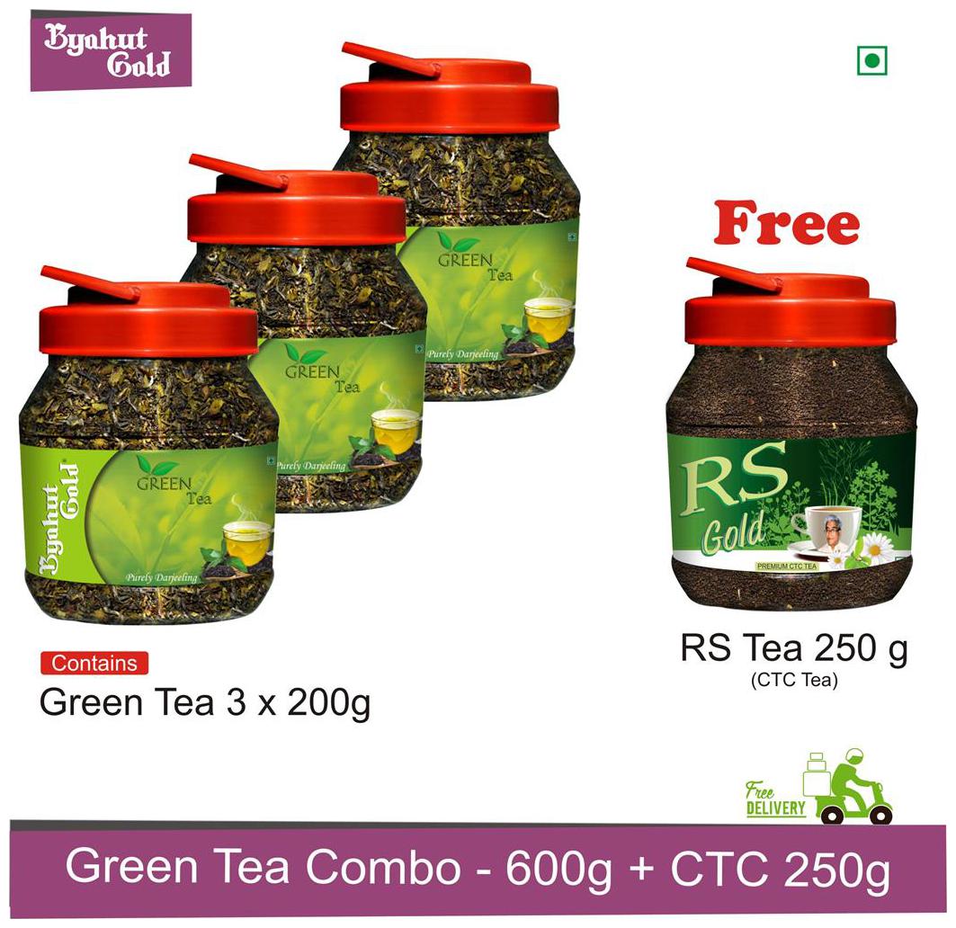 

Green Tea 600g and CTC Tea 250g Free