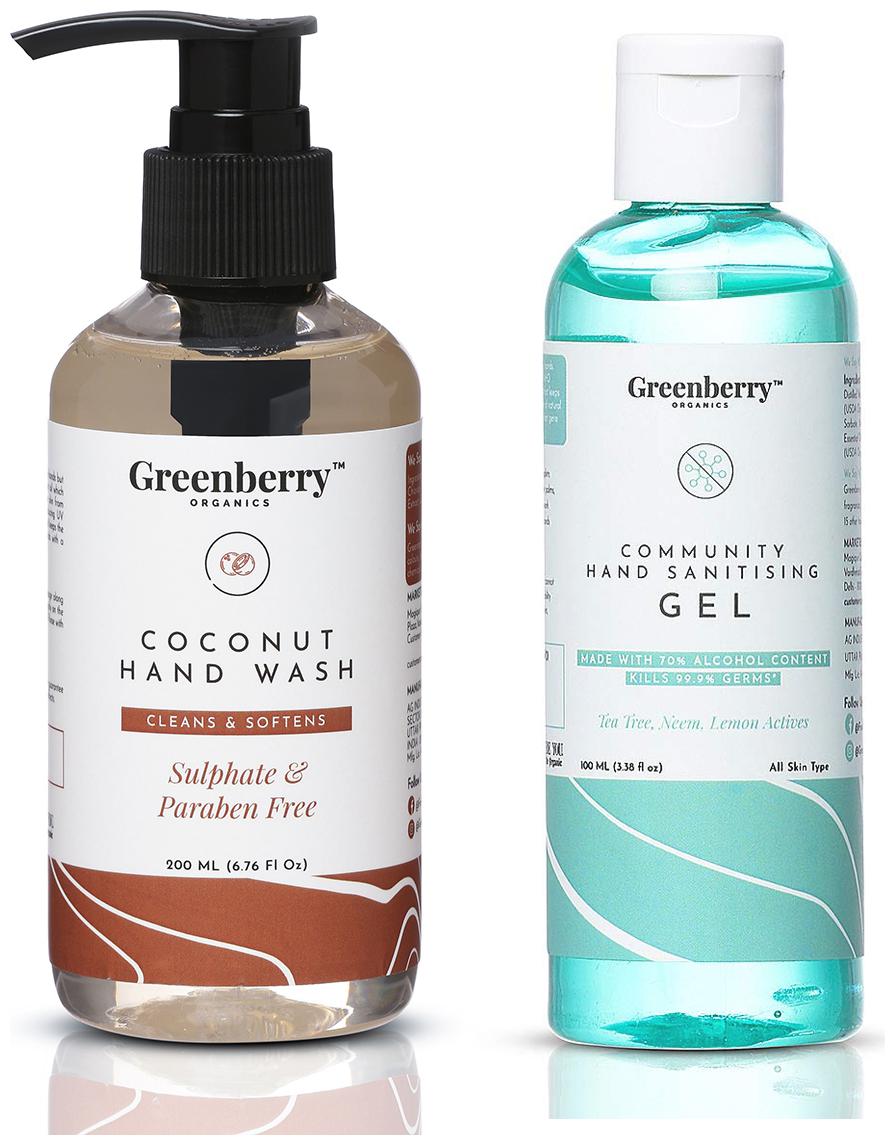 

Greenberry Coconut Hand Wash and Community Hand Sanitizing Gel (200ml 100ml)