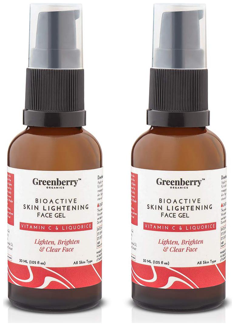 

Greenberry Organics Bio Active Skin Lightening Face Gel 30 ml (Pack of 2)