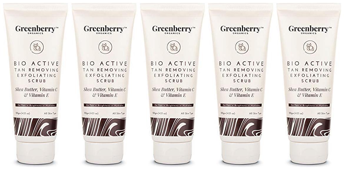 

Greenberry Organics Bio Active Tan Removal Exfoliating Scrub 120 ml (Pack Of 5)