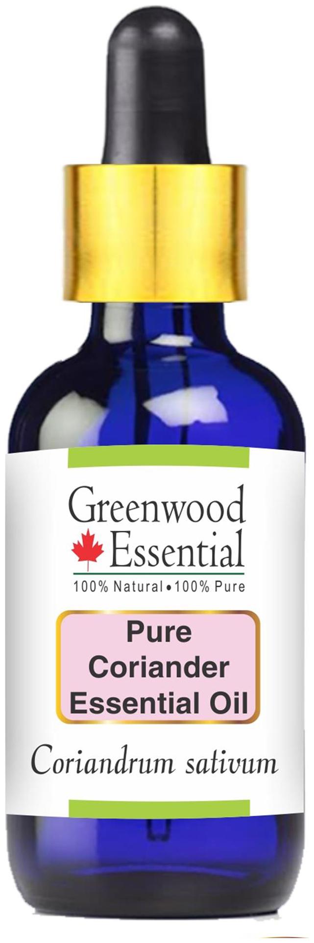 

Greenwood Essential Pure Coriander Essential Oil (Coriandrum sativum) with Glass Dropper 100 Natural Therapeutic Grade Steam Distilled 30ml